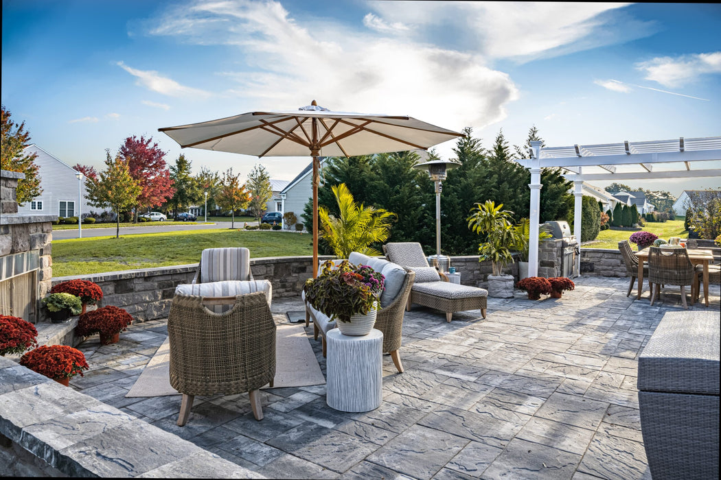 Woodline Shade Safari Square Patio Umbrella
