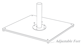 Woodline Shade Solutions Double Stack Metal Base